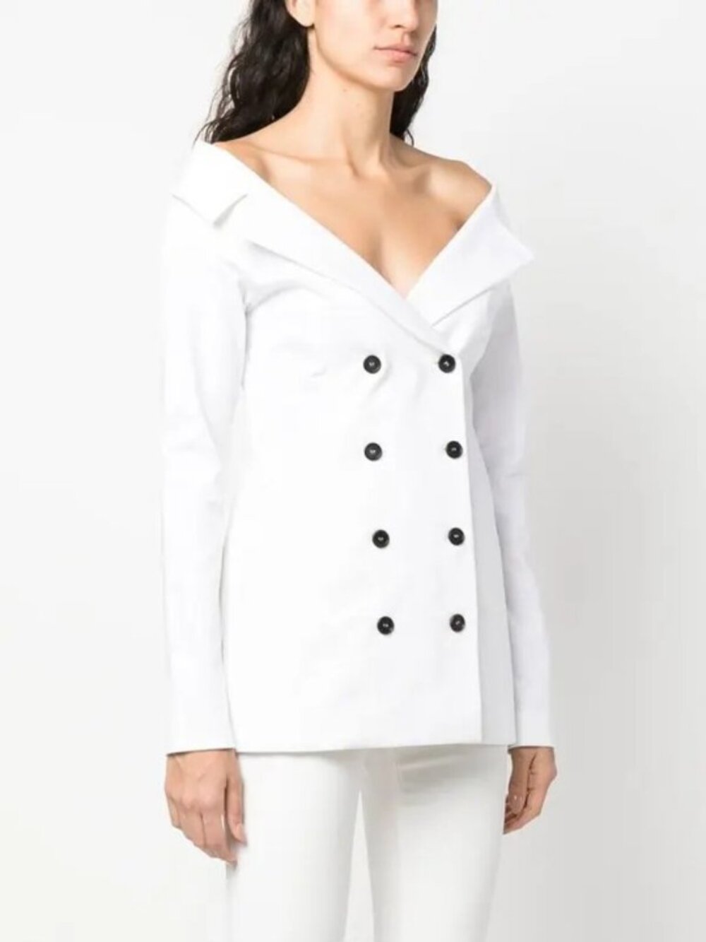 Philosophy di Lorenzo Serafini off-shoulder double-breasted blazer (10)